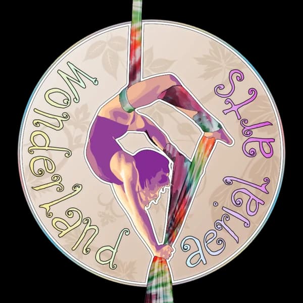 Wonderland Aerial Arts circular brand mark